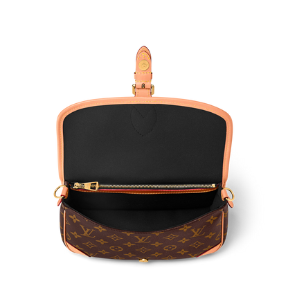 Diane Monogram Coated Canvas Black Gold-Color Hardware