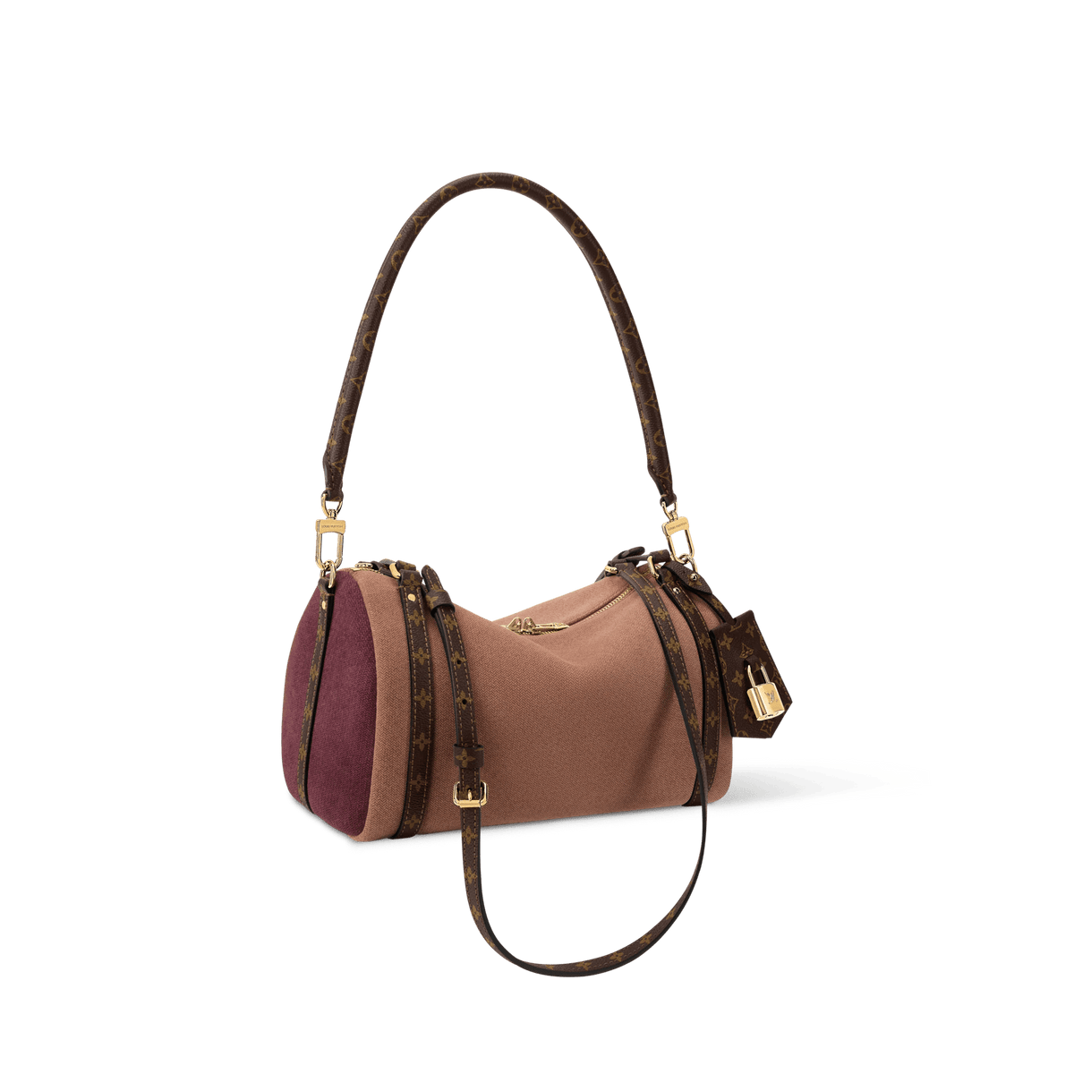 Women's Express PM Suede Monogram Rosewood Shoulder Bag
