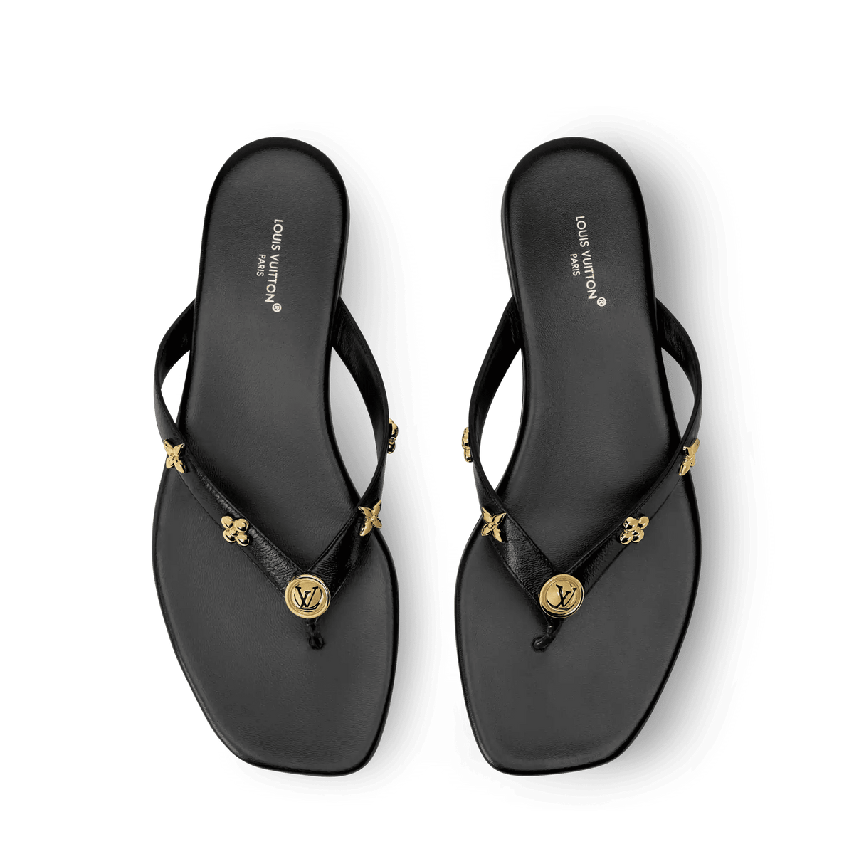 Women's Gaia Flat Thong Lambskin Square-Toe Mule 1AK45V