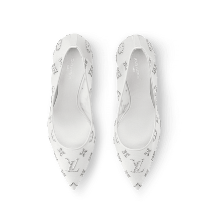Women's Gala Pump White Mesh Strass Stiletto 1AK1TB