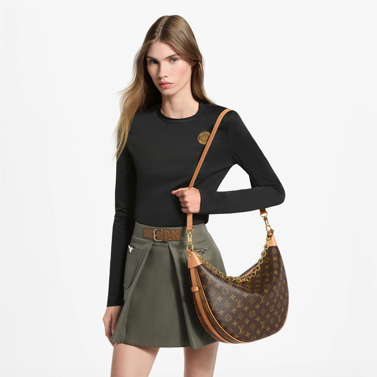 Women's Loop Hobo Monogram Coated Canvas Bag M46311