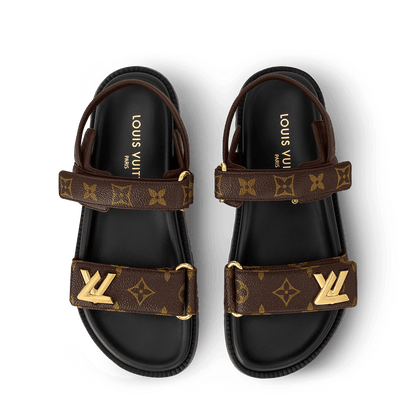Women's LV Sunset Flat Comfort Sandal Cacao 1ACL9C