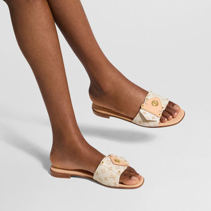 Women's Frame Flat Mule Dune Beige 1AHMSB