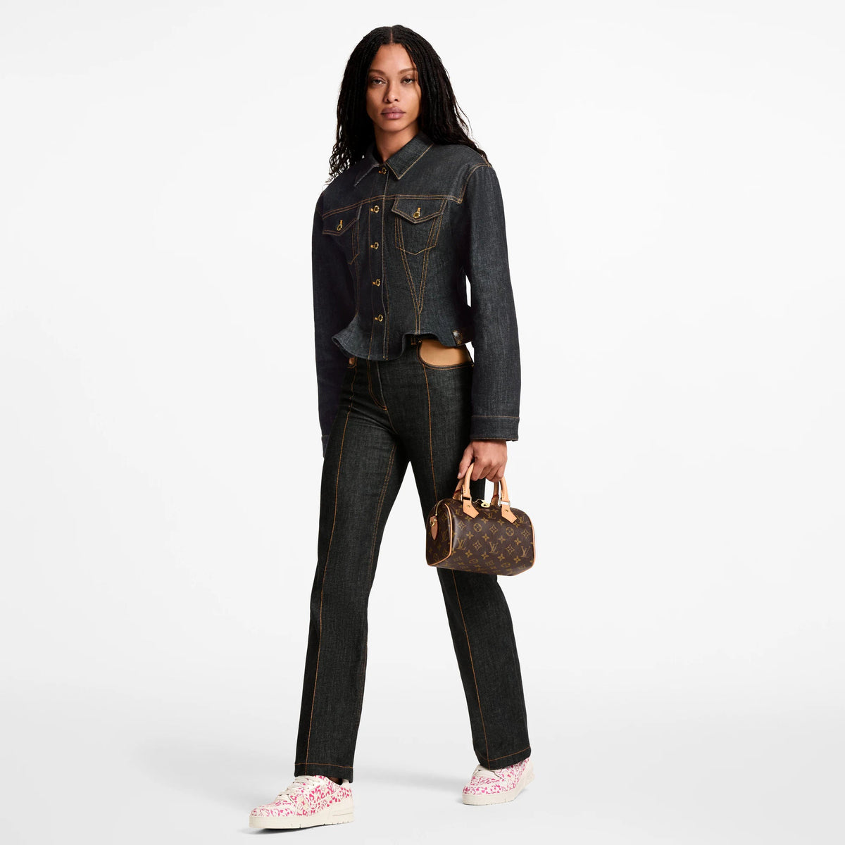 Women's Trainer Grained Calf Leather Sneaker 1AJJUR