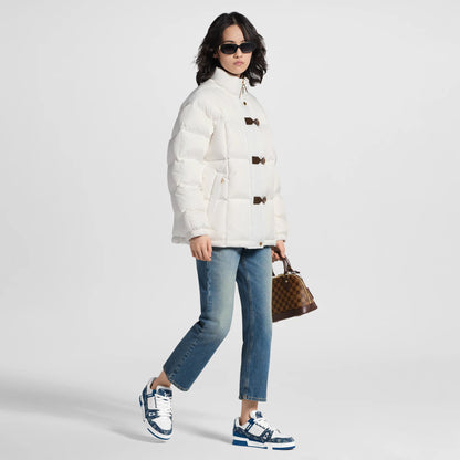 Women's LV Trainer Sneaker Light Blue Calf Leather Monogram Denim 1AC2AG