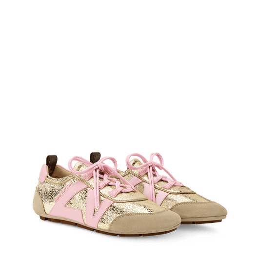 Women's LV Sneakerina Metallic Cracked Lambskin Sneaker 1AJKB4