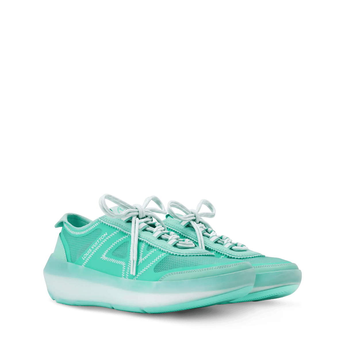 Women's LV Sprint Water Green Technical Sneaker 1AJMAT