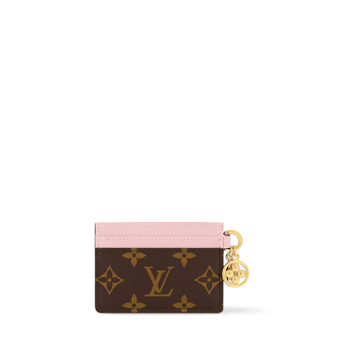 Women's LV Charms Card Holder Monogram Coated Canvas Card Holder M82739