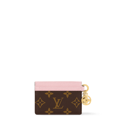 Women's LV Charms Card Holder Monogram Coated Canvas Card Holder M82739