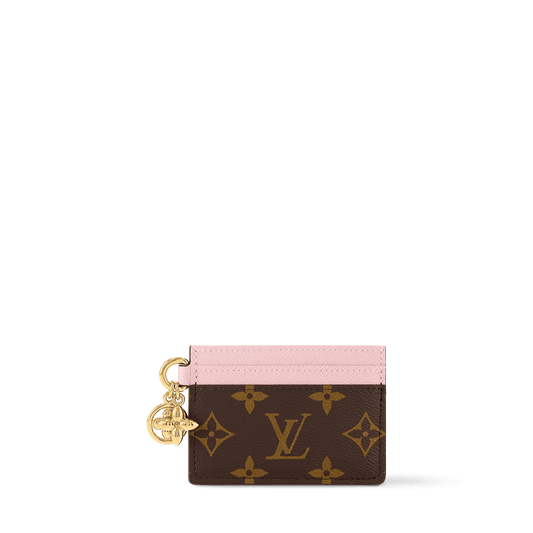 Women's LV Charms Card Holder Monogram Coated Canvas Card Holder M82739
