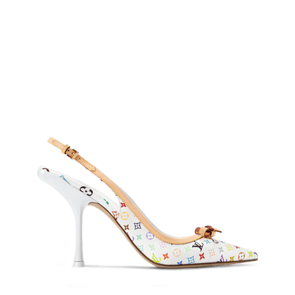 Women's 6AM Slingback Pump Monogram Multicolore Canvas 1AJKUU