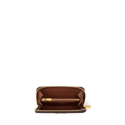 Margot Wallet Monogram Coated Canvas Cowhide Leather Gold-Toned Hardware
