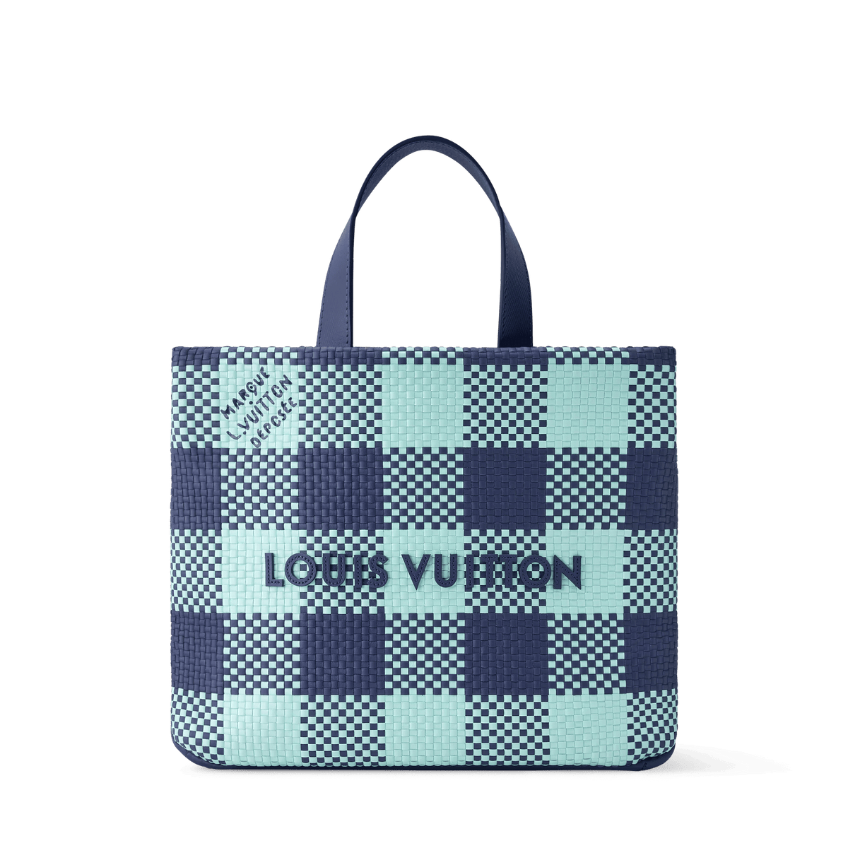 Men's Mini Shopper Tote Monogram Damier Blue