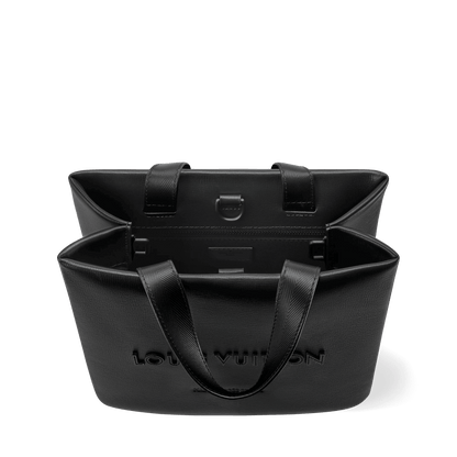 Mini Shopper Tote Monogram Calf Leather Black