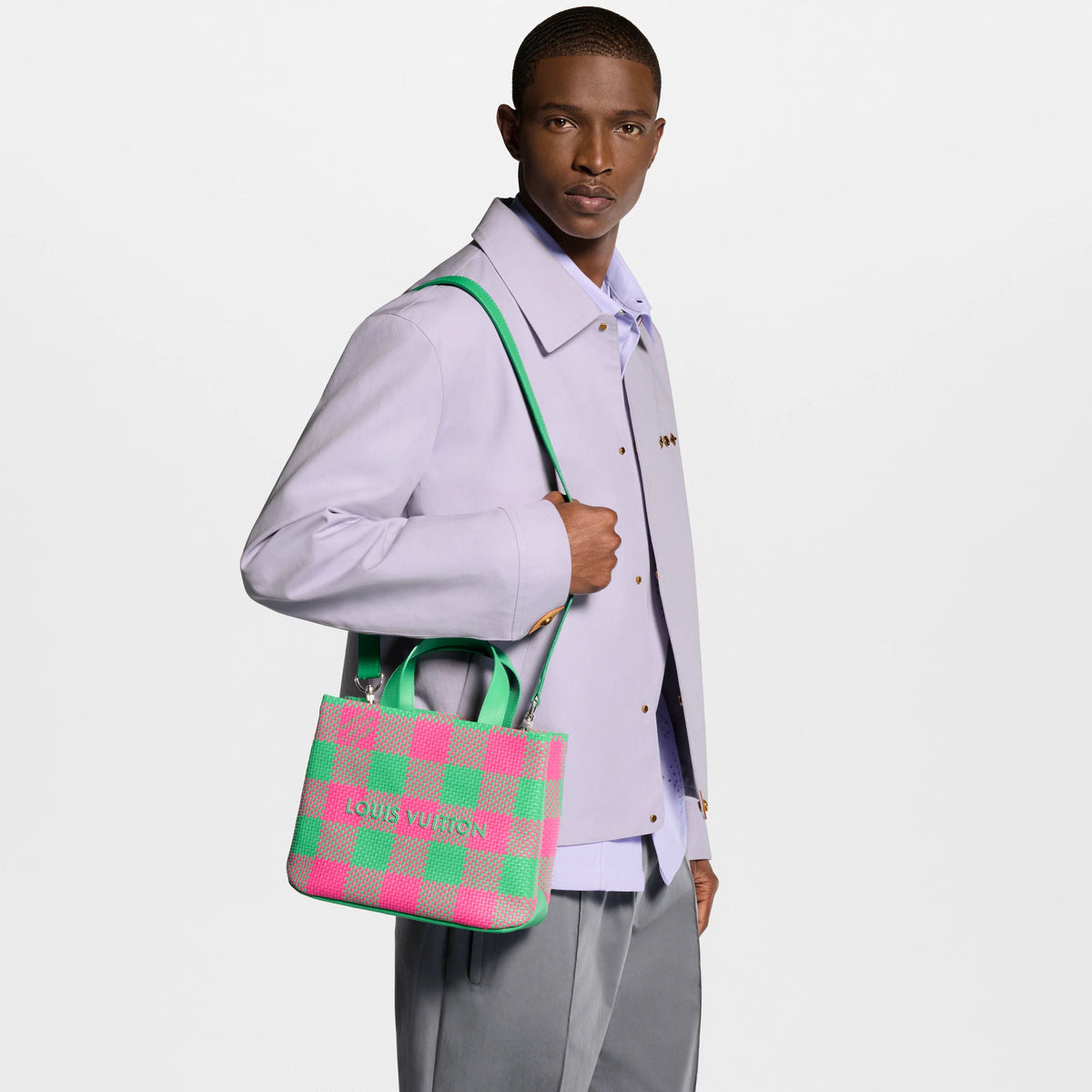 Men's Mini Shopper Tote Monogram Calf Leather