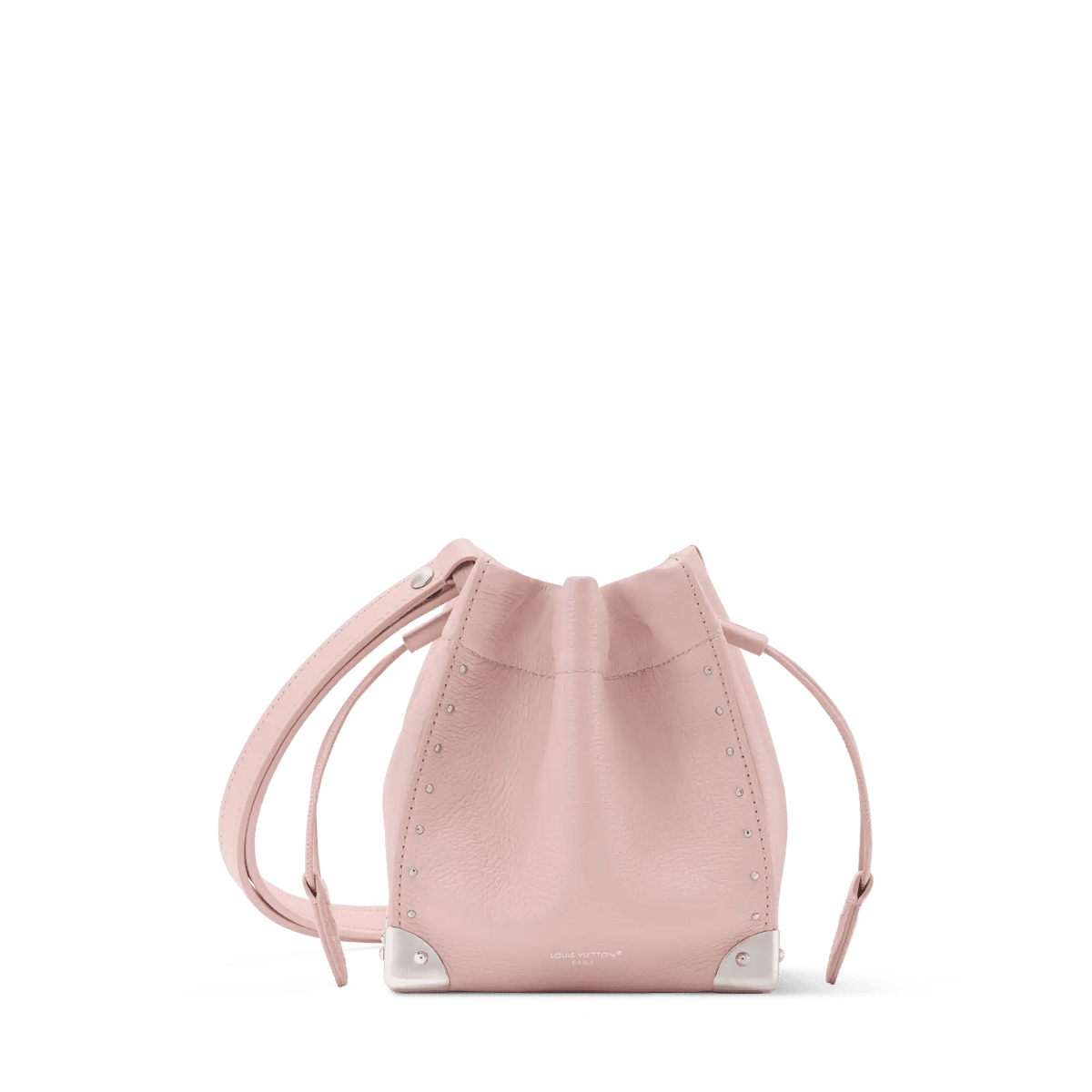 Women's Nano Noé Trunk Calfskin Leather Petal Pink Crossbody Bag