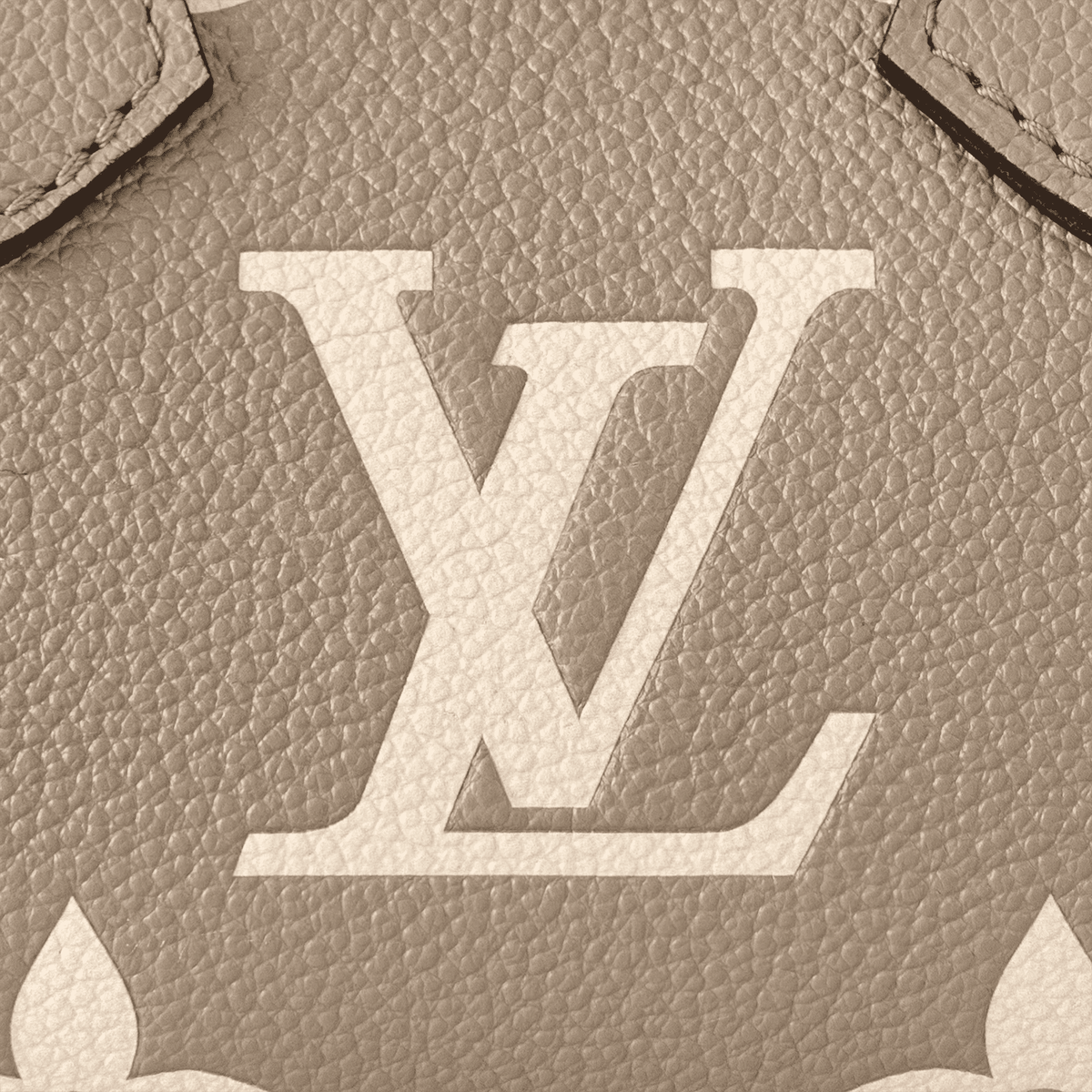 Nano Speedy Monogram Empreinte Leather Dove Cream Gold-Toned Hardware
