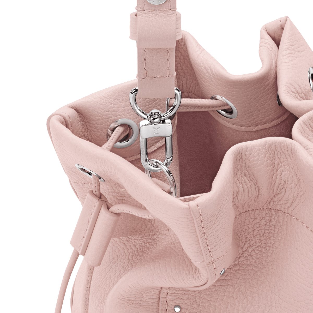 Women's Nano Noé Trunk Calfskin Leather Petal Pink Crossbody Bag