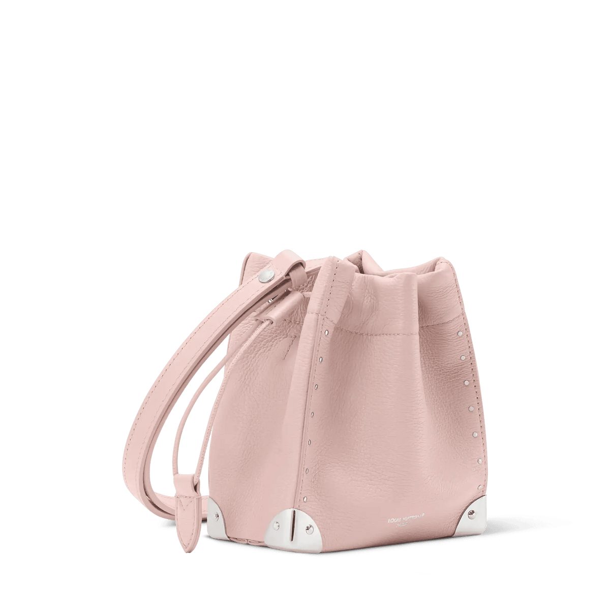 Women's Nano Noé Trunk Calfskin Leather Petal Pink Crossbody Bag