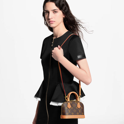 Women's Nano Alma Monogram Canvas Crossbody Bag