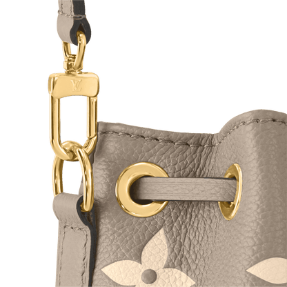 Nano Noé Bicolor Monogram Empreinte Leather Tourterelle Gray Gold-Toned Hardware