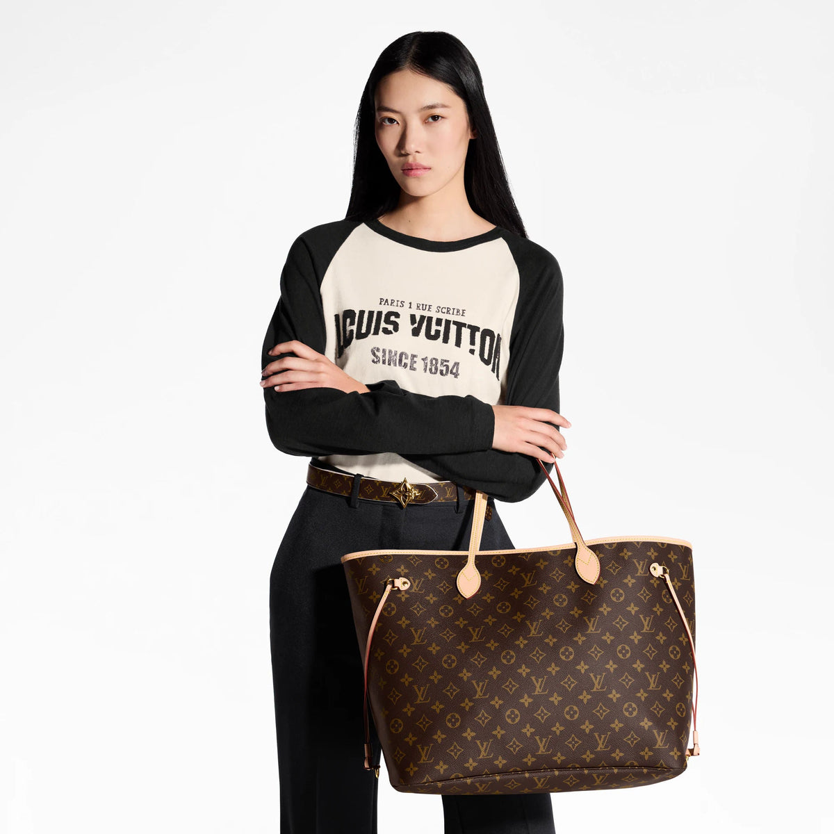 Women's Neverfull GM Mon Monogram Coated Canvas Tote Bag P01923