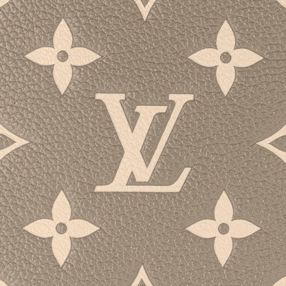 NéoNoé MM Bicolor Monogram Empreinte Leather Tourterelle Gray Gold-Toned Hardware