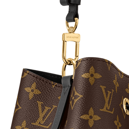 NéoNoé MM Monogram Coated Canvas Black Gold-Color Hardware