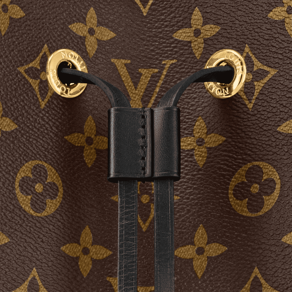 NéoNoé MM Monogram Coated Canvas Black Gold-Toned Hardware