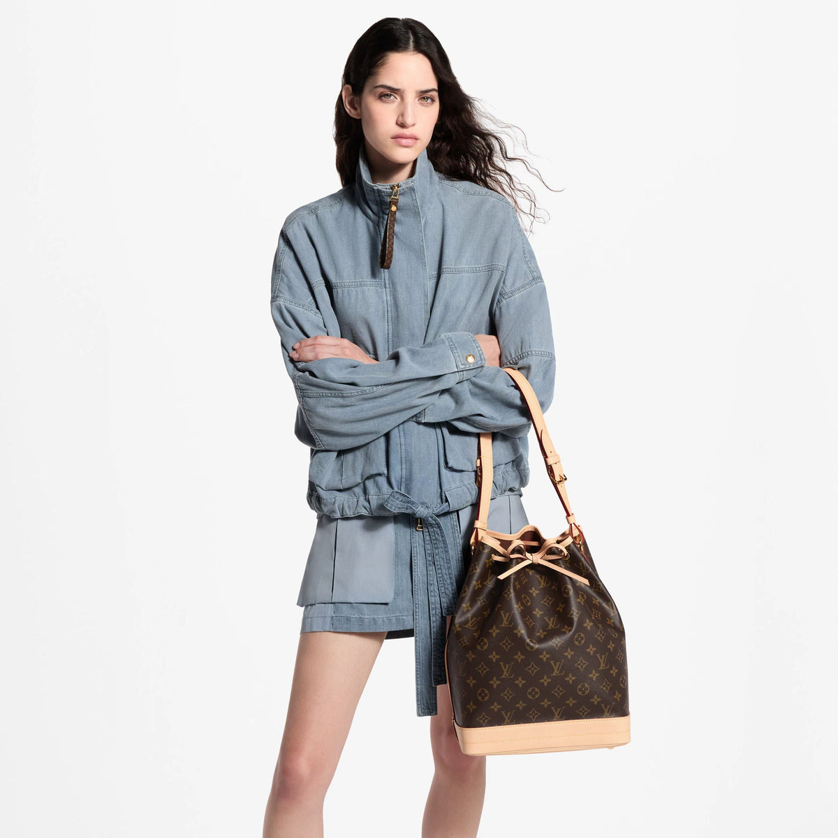 Women's Noé Monogram Coated Canvas Bucket Bag M46976