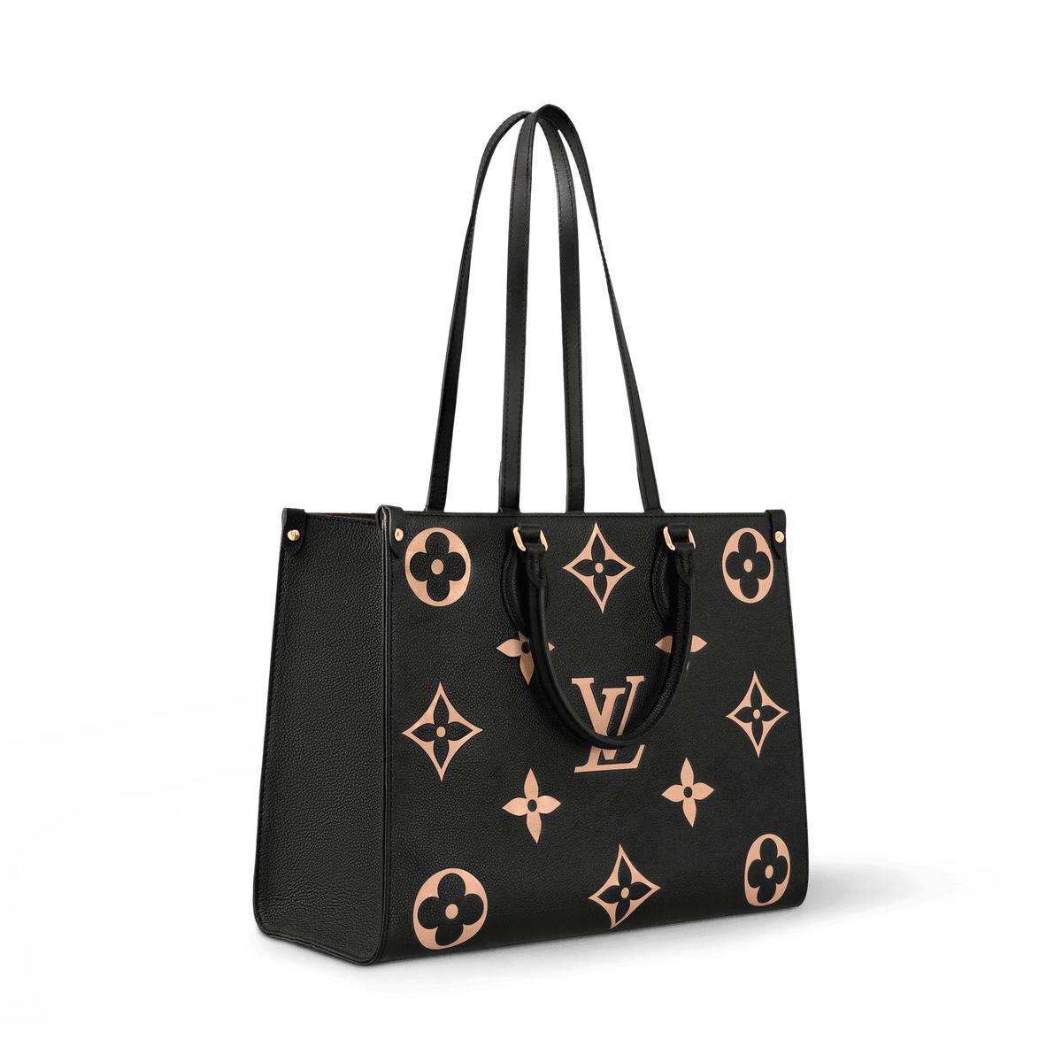 Women's OnTheGo MM Bicolor Monogram Empreinte Leather Tote Bag