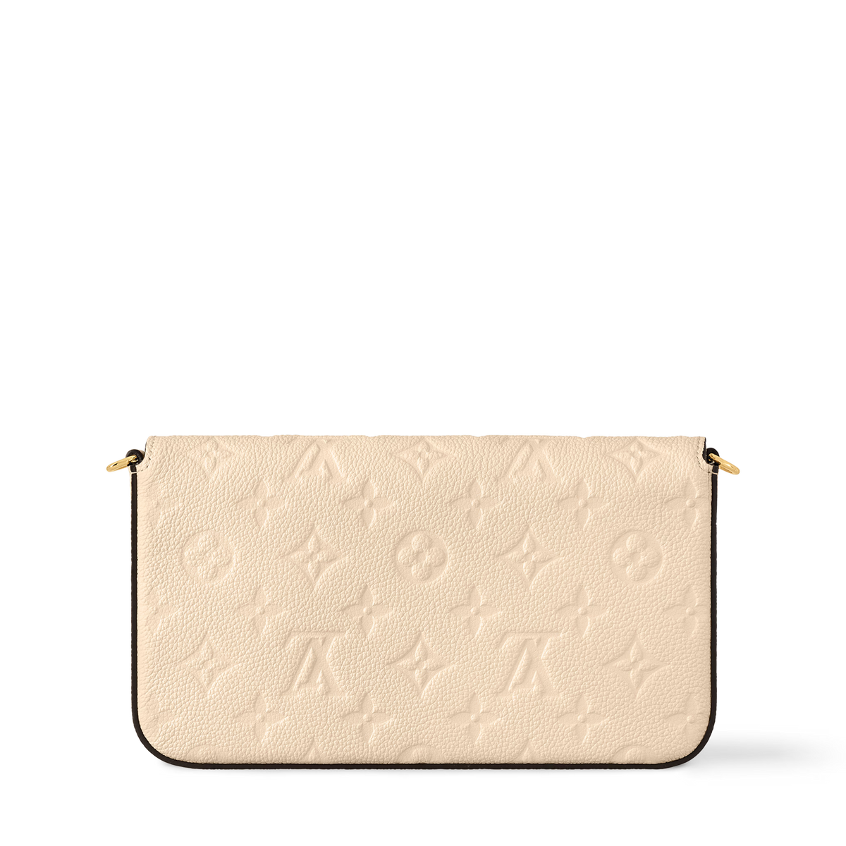 Pochette Félicie Monogram Empreinte Leather Crème Gold-Toned Hardware