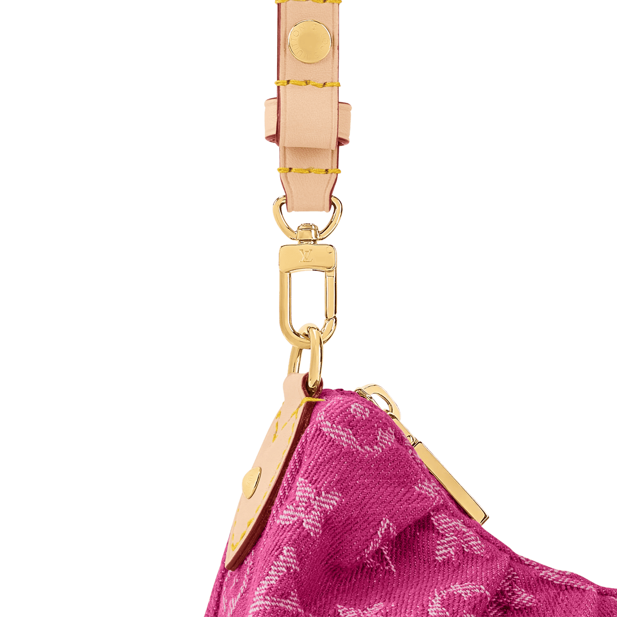 Women's Pochette Valley Fuchsia Denim Monogram Nano Bag