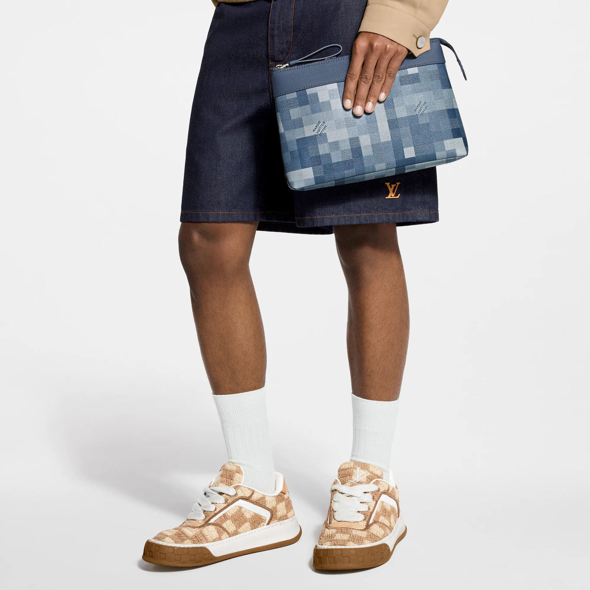 Pochette Voyage Souple Damoflage Denim Blue M28846
