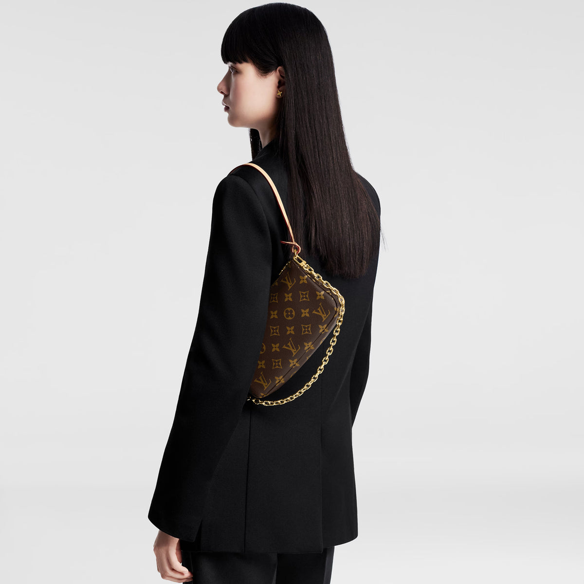 Pochette Accessoires Monogram Coated Canvas Gold-Color Hardware