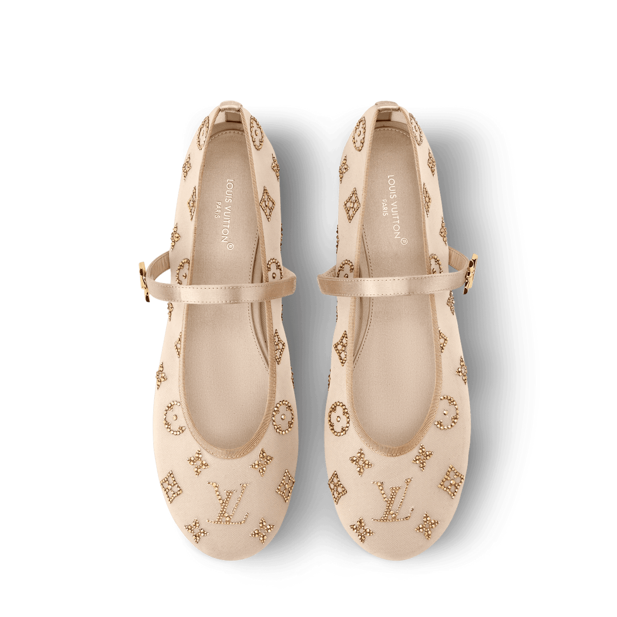 Women's Romy Flat Ballerina Mesh Rhinestone Monogram Ballet Pump 1AK3Q0
