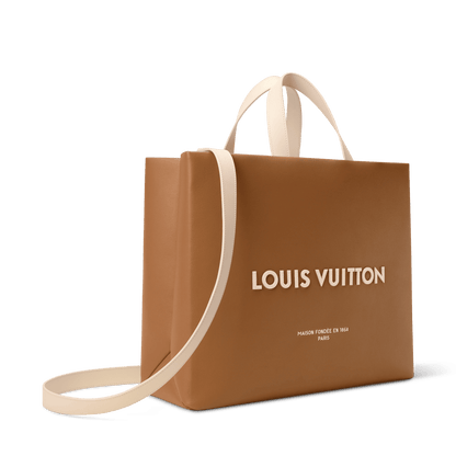 Men's Shopper Tote MM Calf Leather Sand