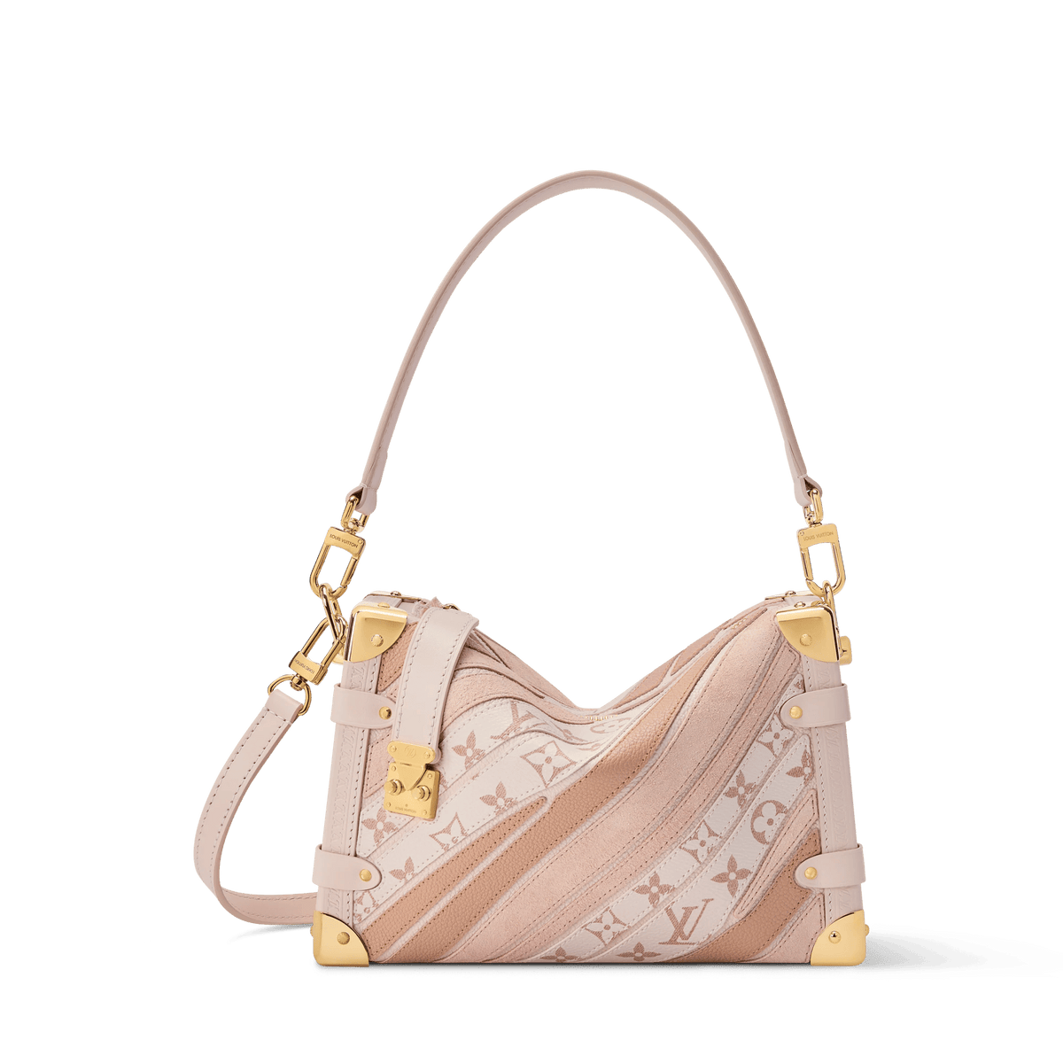 Women's Side Trunk MM Quartz Monogram Dune Canvas Crossbody Bag