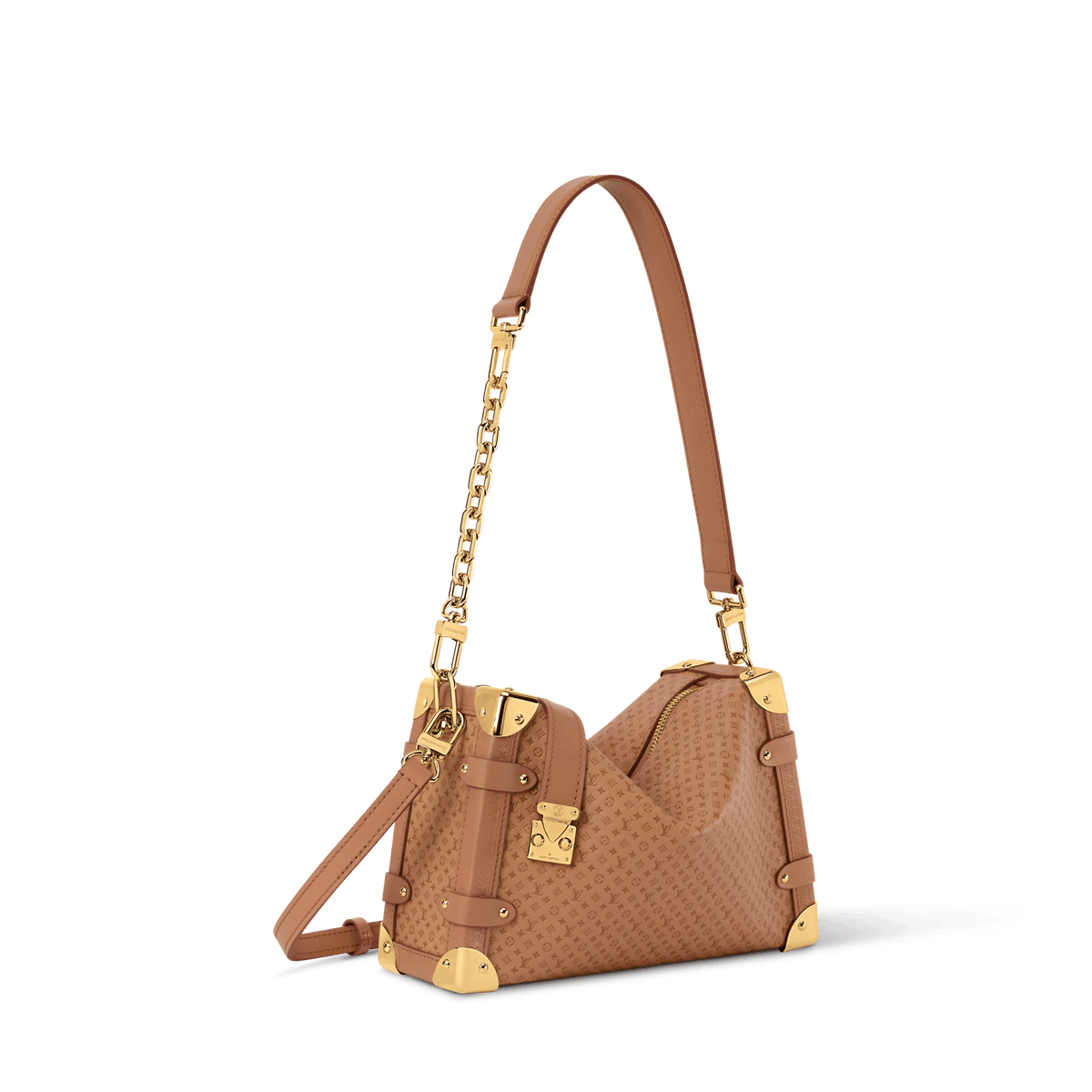Women's Side Trunk MM Minigram Calfskin Shoulder Bag