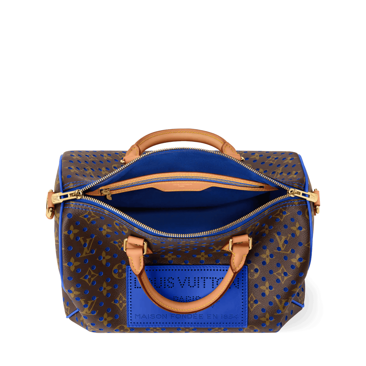 Women's Speedy Soft 30 Monogram Perfo Neon Wave Canvas Handbag