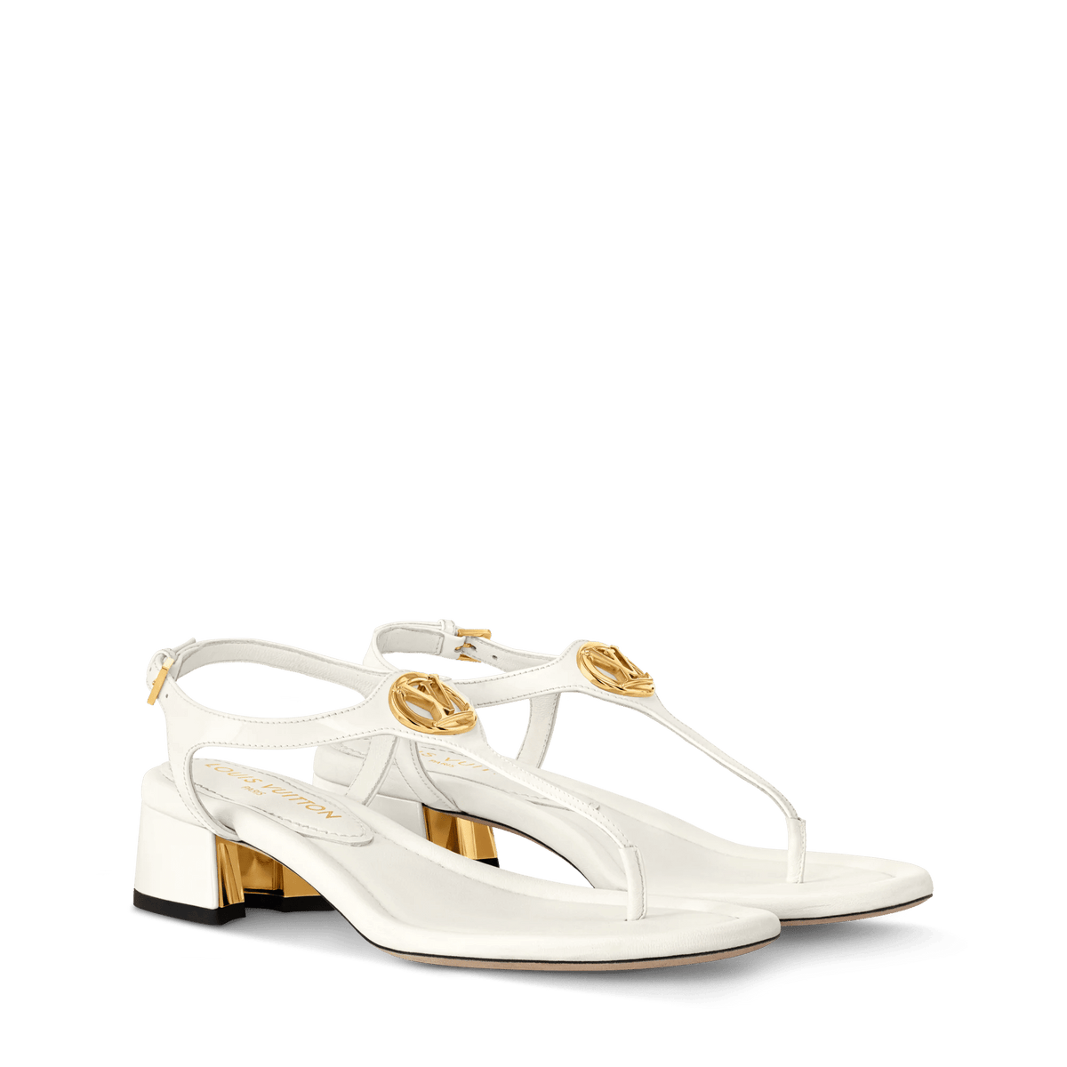 Women's Sunkiss Sandal White Patent Calf Leather 1AHO30