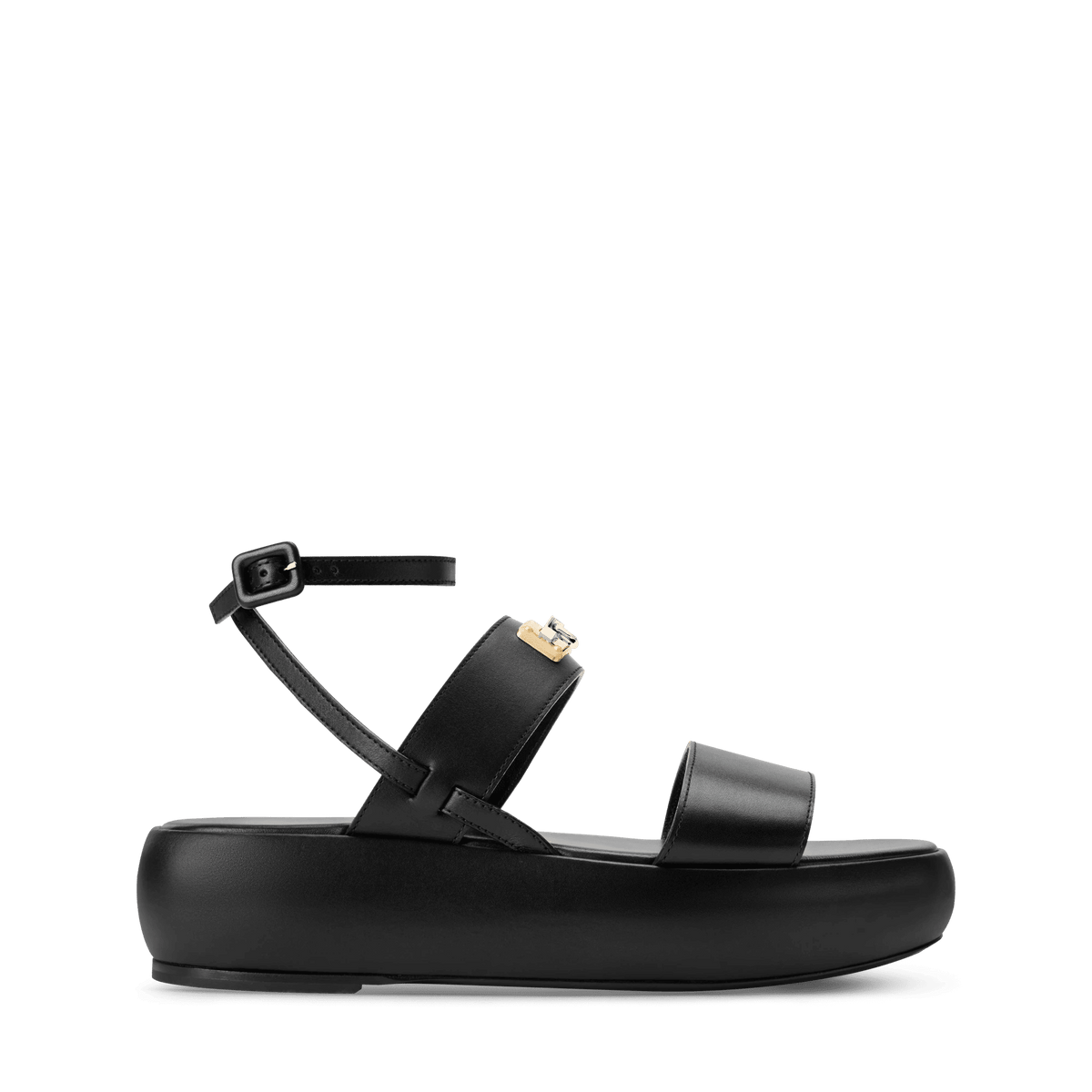 Women's Swing Lock Platform Lambskin Sandal 1AJYDL