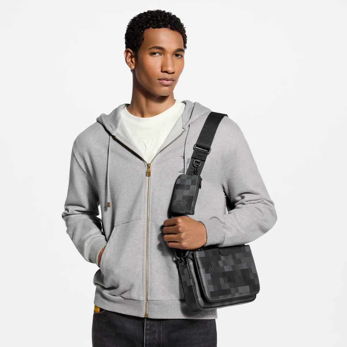 Men's Trio Messenger Bag Black