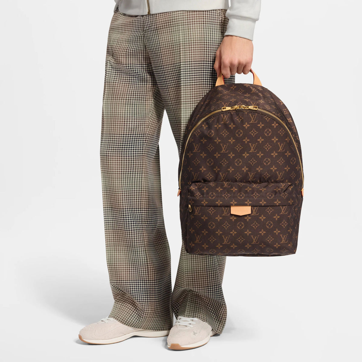 Track Backpack MM Monogram Silk Tech Gold-Toned Hardware