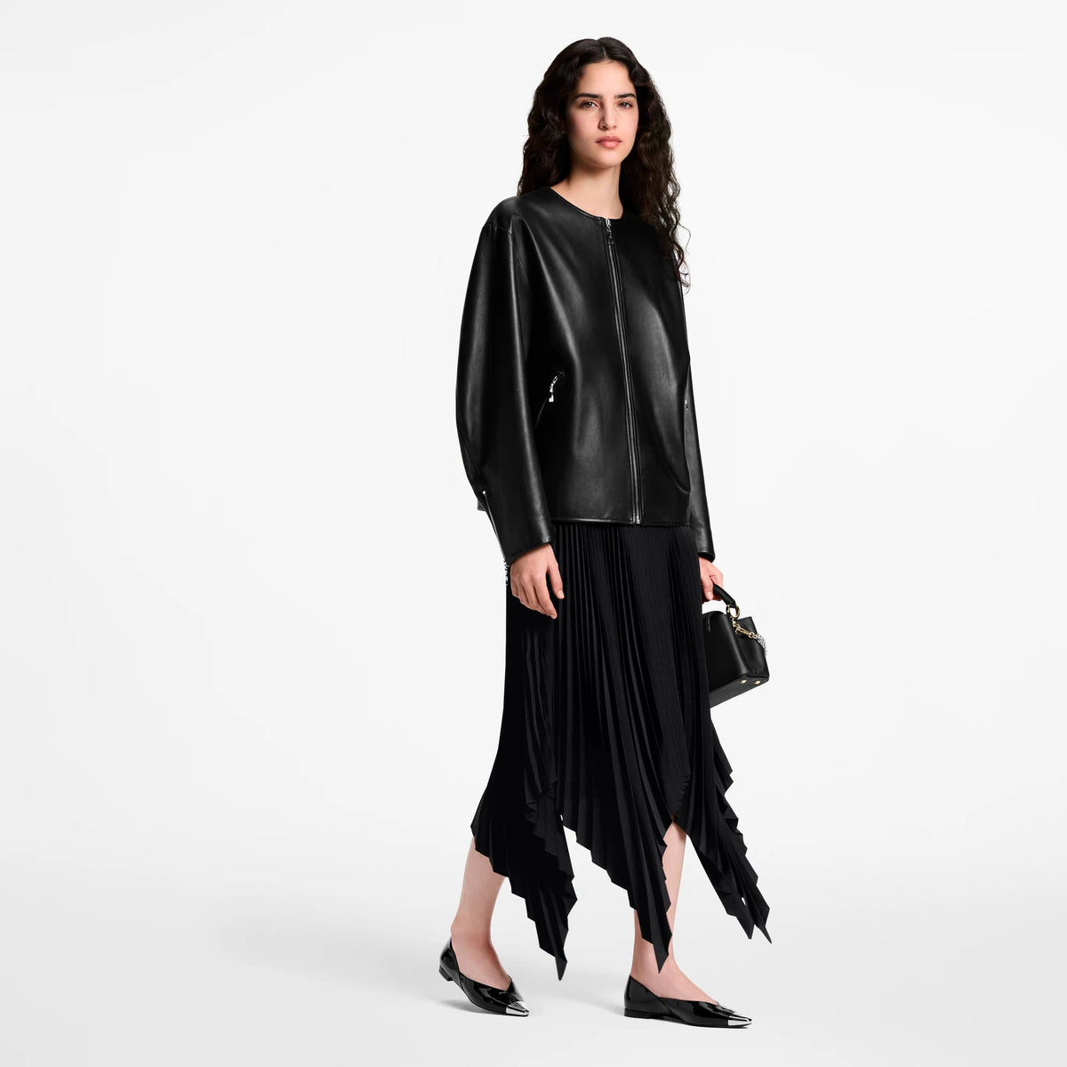 Women's Urban Twist Ballerina Black Patent Calf Leather 1AJNW7