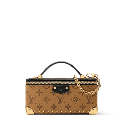 Women's Vanity Pouch Trunk Monogram Reverse Canvas Chain Wallet