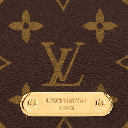 Wallet On Chain Lily Monogram Coated Canvas Gold-Color Hardware