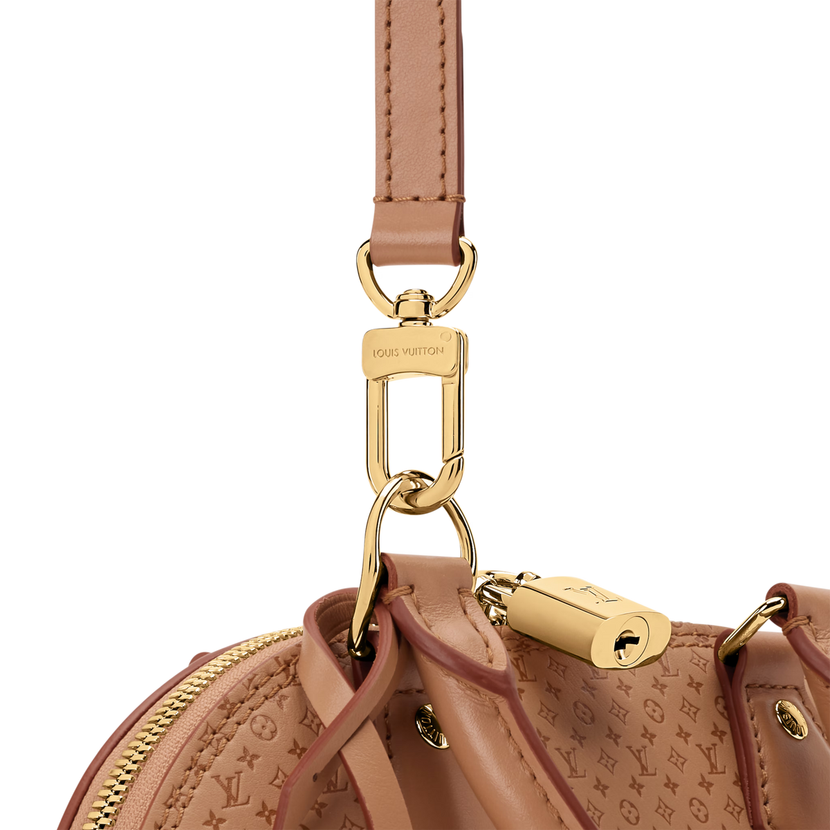 Women's Alma BB Minigram Hazelnut Calfskin Handbag