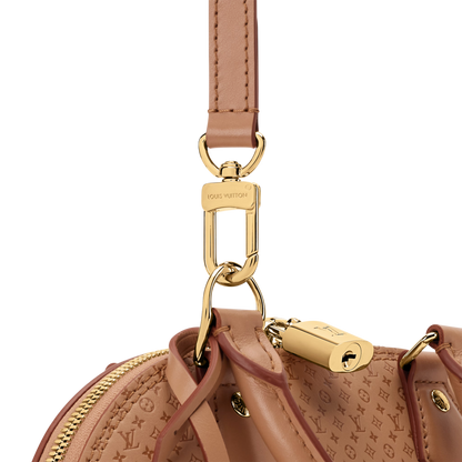 Women's Alma BB Minigram Hazelnut Calfskin Handbag