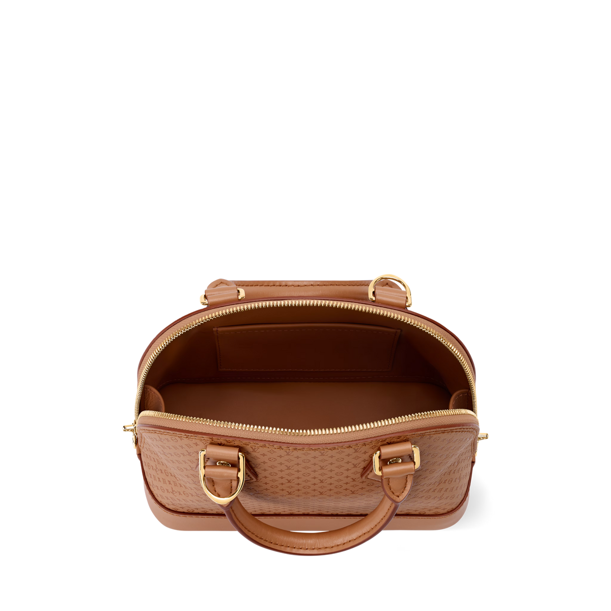 Women's Alma BB Minigram Hazelnut Calfskin Handbag